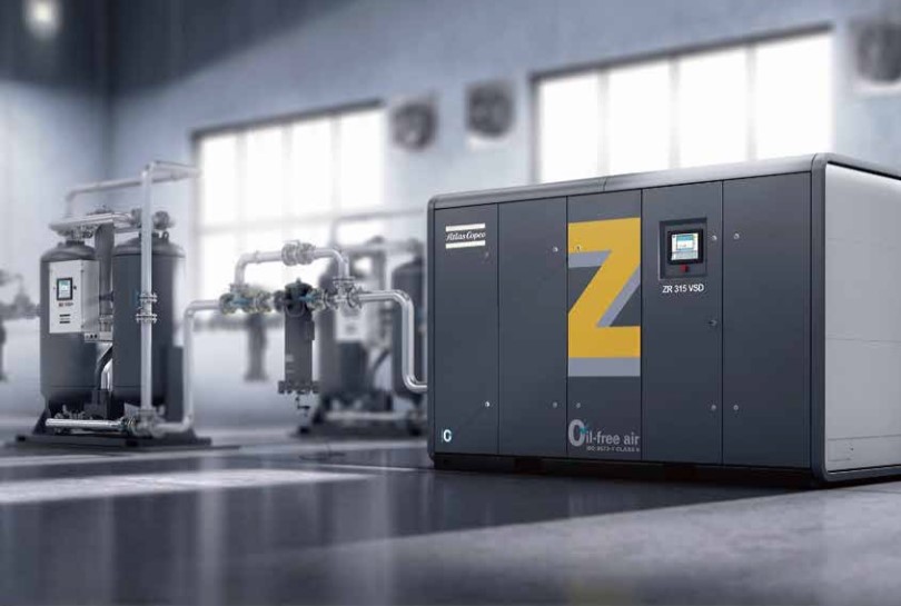 雙螺桿雙*壓縮無(wú)油空壓機(jī)